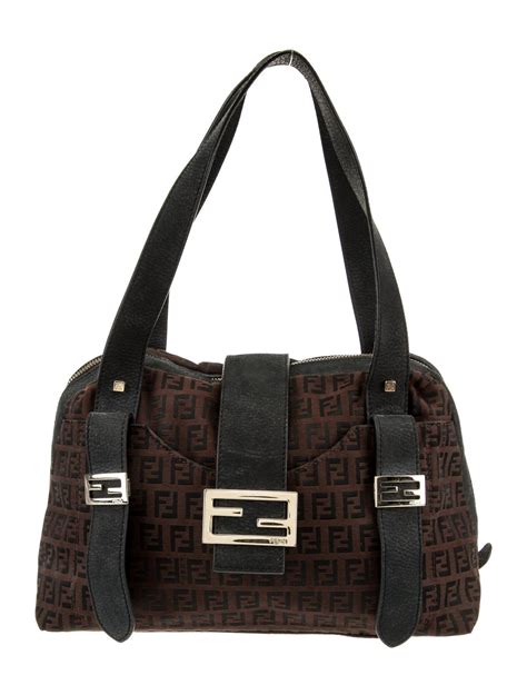 fendi small brown monogram shoulder bag|fendi zucchino shoulder bag.